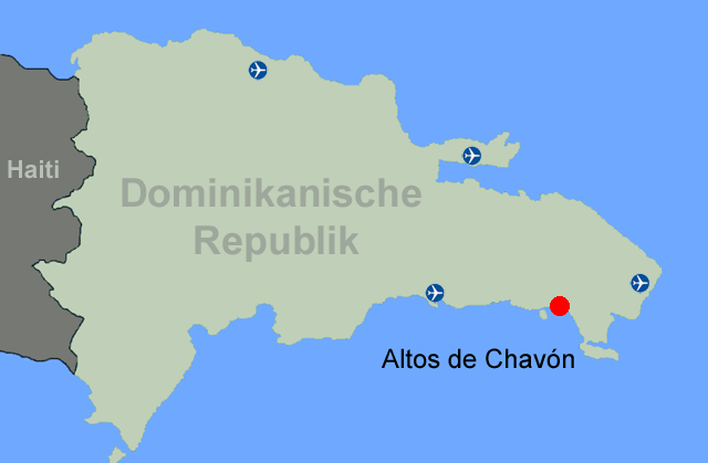 Karte Altos de Chavón